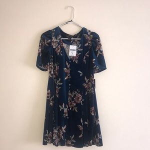 Forever 21 Floral Velvet Dress